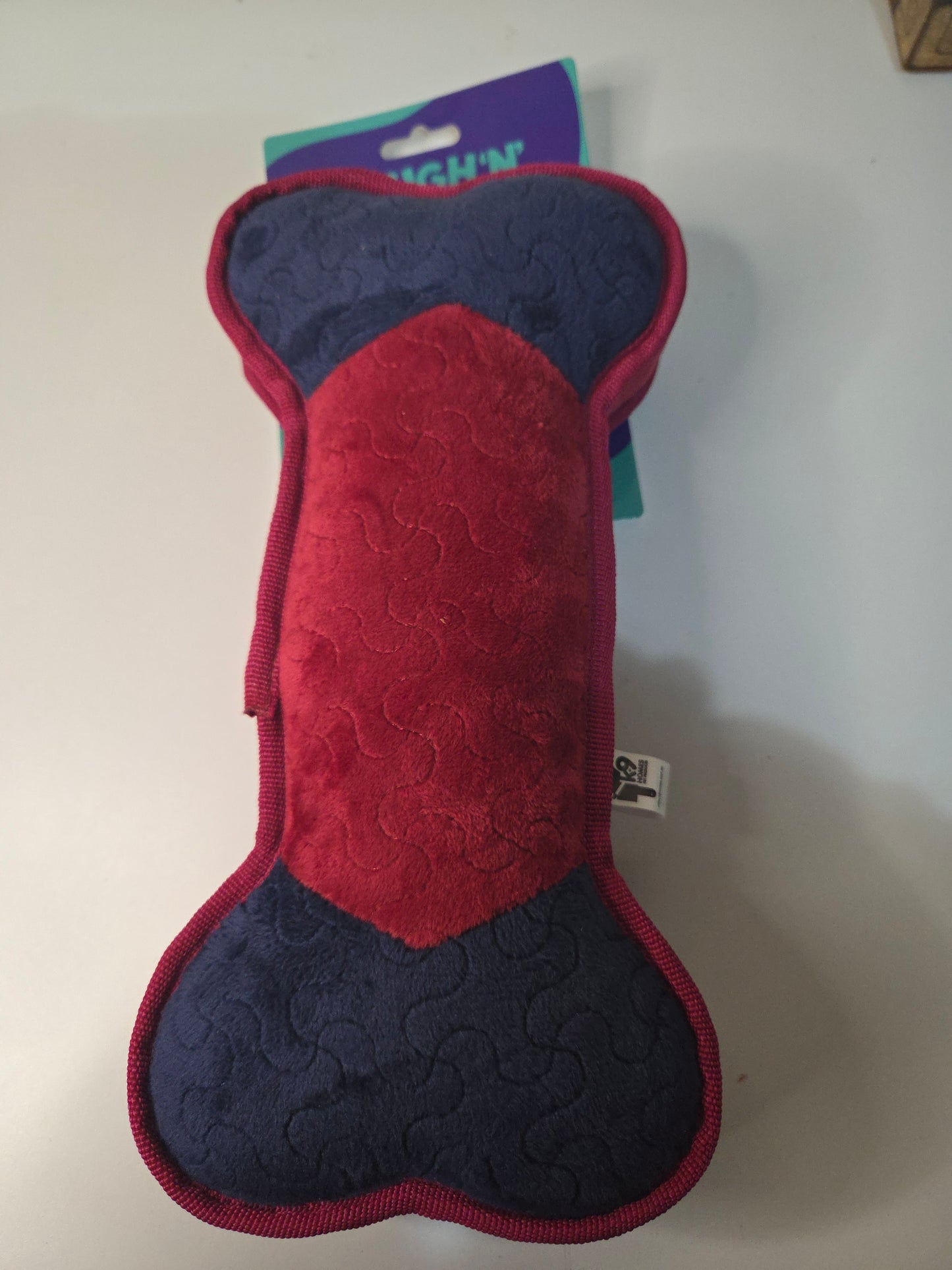 Bone toy red with blue ends